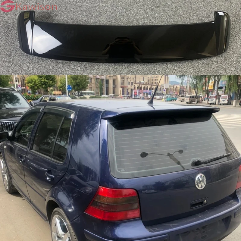 Dla Volkswage VW Golf 4 IV MK4 Standard i R32 1998-2004 Niepomalowany szary spojler tylnej szyby ABS