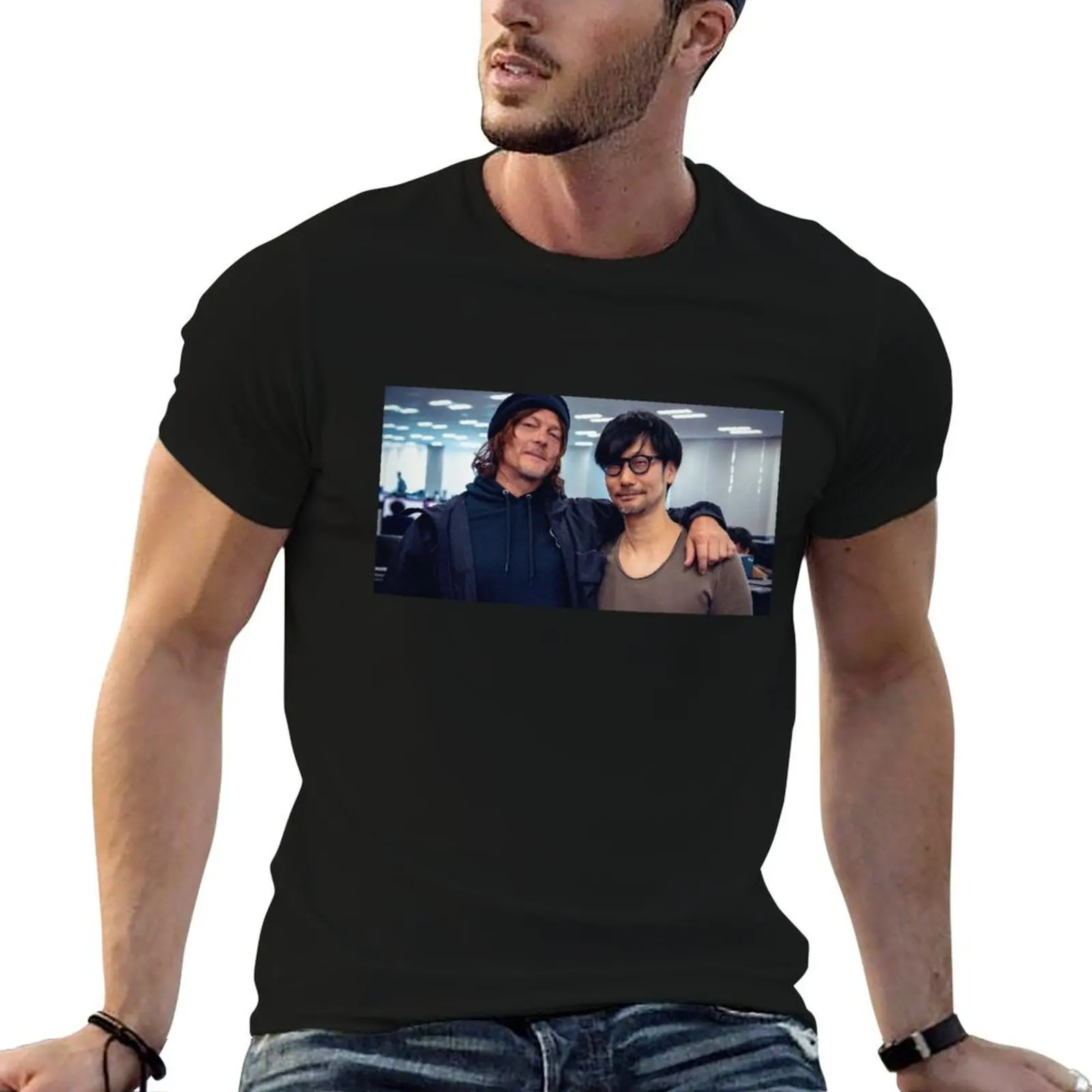 REEDUS & KOJIMA T-Shirt anime clothes graphic t shirts shirts graphic tee men