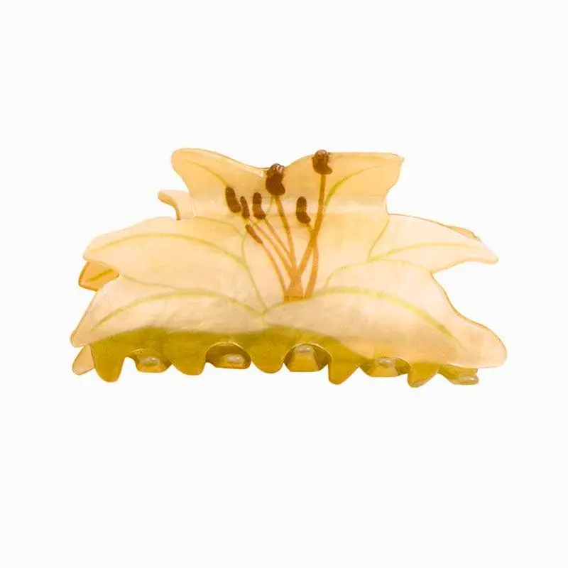 

Medium White Lily Hair Claw Clip