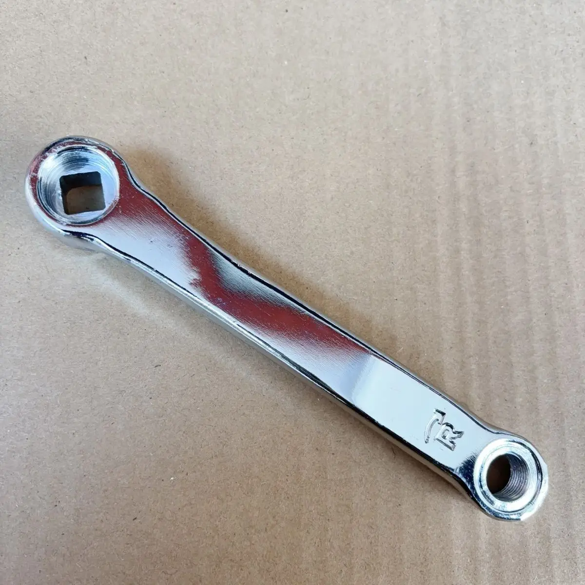 Bicycle Crank Arm Set 1 Pair 152mm Silver Square Taper Chrome Plated Steel Left Right Bike Crank Replacement Cycling Parts