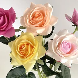 10Pcs/lot Moisturizing Real Touch Rose Artificial Flowers Wedding Bouquet Rose Flowers Party Home Decoration Floralr Arrangement