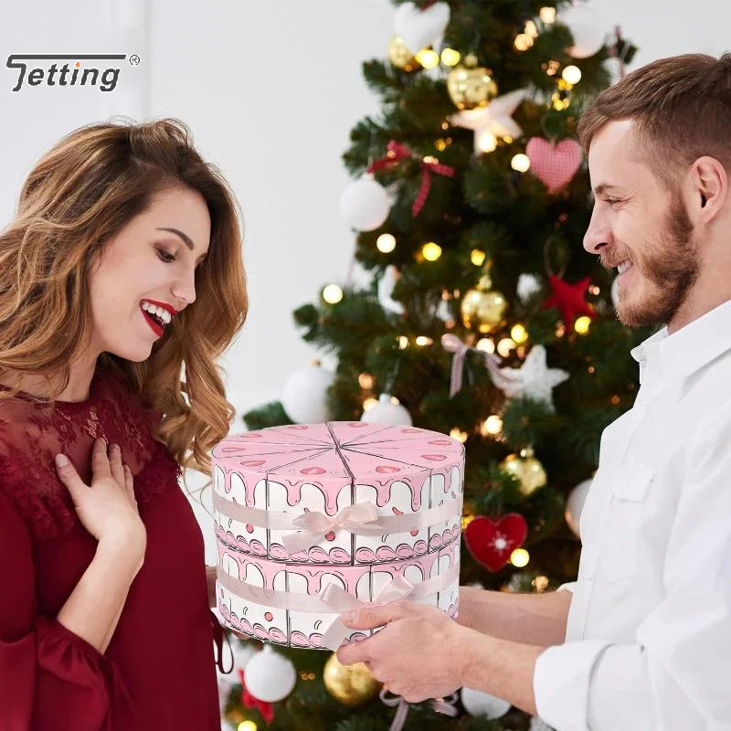 10Pcs Triangular Cake Shaped Paper Gift Box Cookie Candy Baby Shower Favors Treat Kids Birthday Party Dessert Packaging Boxes