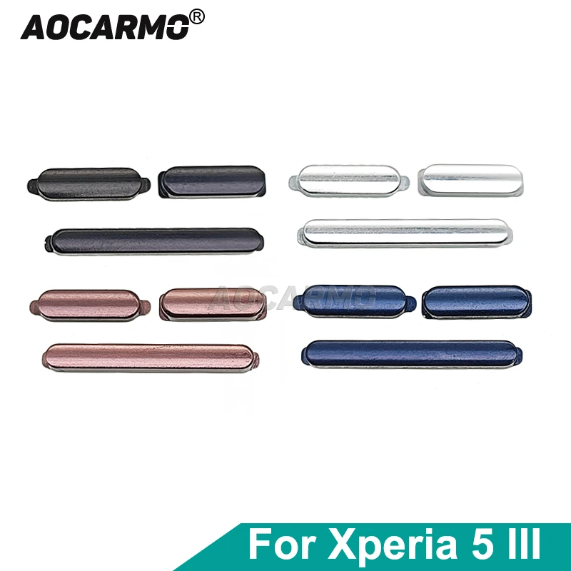 Aocarmo For Sony Xperia 5 III / X5iii XQ-BQ52 BQ72 SO-53B Side Button Volume Up And Down Shutter Key Repair Part