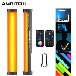 AMBITFUL A2 RGB 2500-8500K RGB LED Video Stick Tube Light, CRI 95+ TLCI 97 +,Built-in APP Lithium Battery Magnetic Function