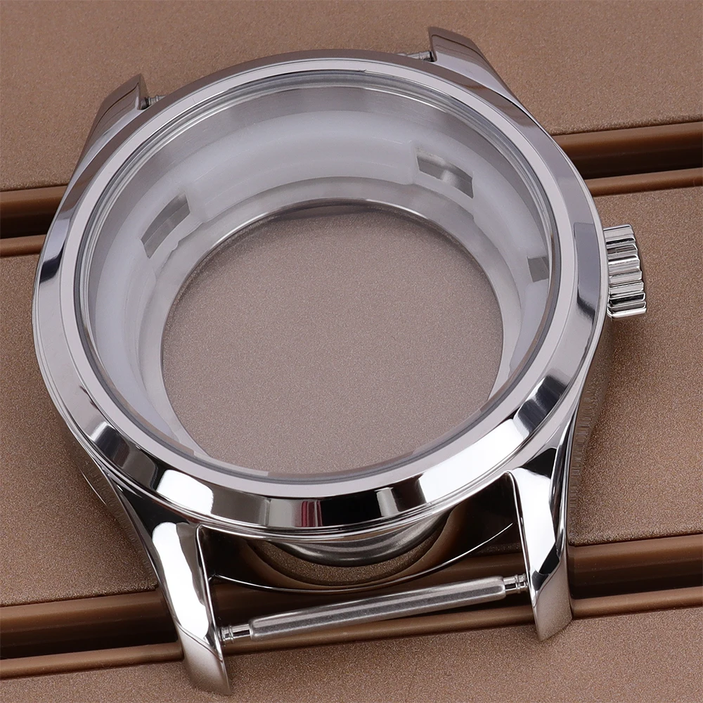 

42mm Watch Case Stainless Steel Watches Accessories for NH35 NH36 NH38 NH70 NH72 4R36 Movt 34.5mm Dial Transparent bottom cover