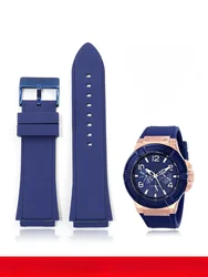 For Guess W0247g3 W0040g3 W0040g7 Series Blue Black Color Replace for High Quality Sports 25x22mm Silicone Watch Accessories