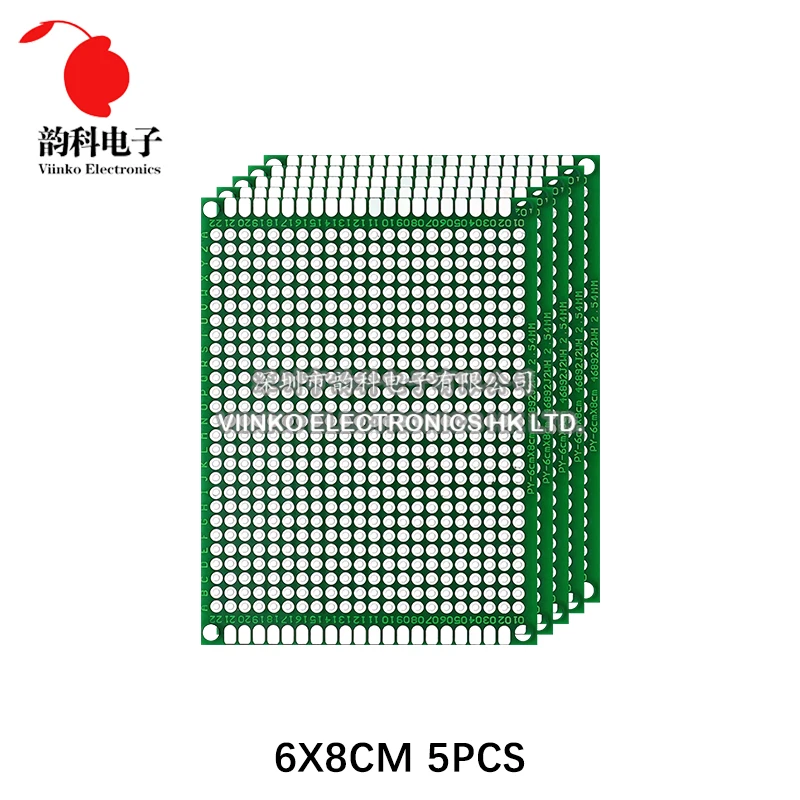 5pcs 2X8 3X7 4X6 5X7 6X8 7X9 7X10 8X12 9X15cm Double Side Prototype Diy Universal Printed Circuit PCB Board Protoboard 4*6 5*7