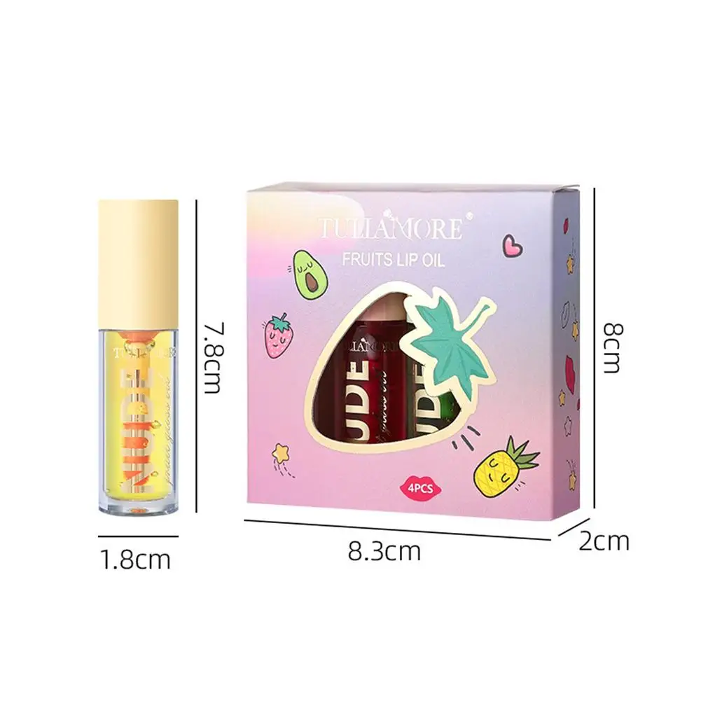 Fruit Lip Oil Gloss Lip Plumper Makeup Moisturizing NonSticky Sexy Water Glossy Glitter Primer Tint Lip Balm Care Cosmetics