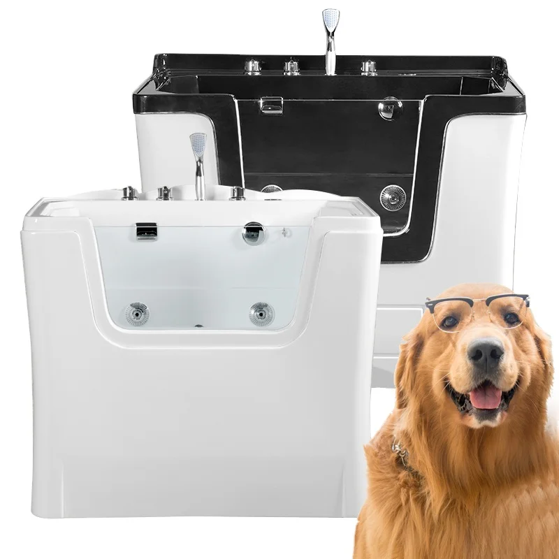 

Factory Acrylic Dog Washing Station HE-6811B Dog Bathing Tub Grooming Shower Bathtubs Pet Bathtub Spa with Bubbles and Ozone