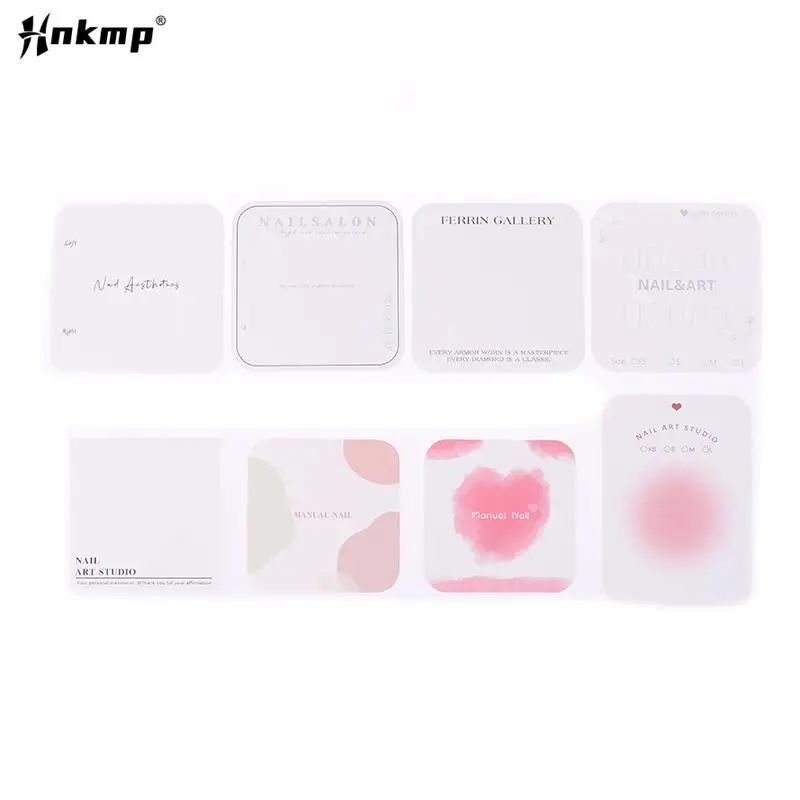 10PCS Press-On Nail Packaging Display Handmade False Nail Design Swatch Show Card Manicure Sample Display Salon