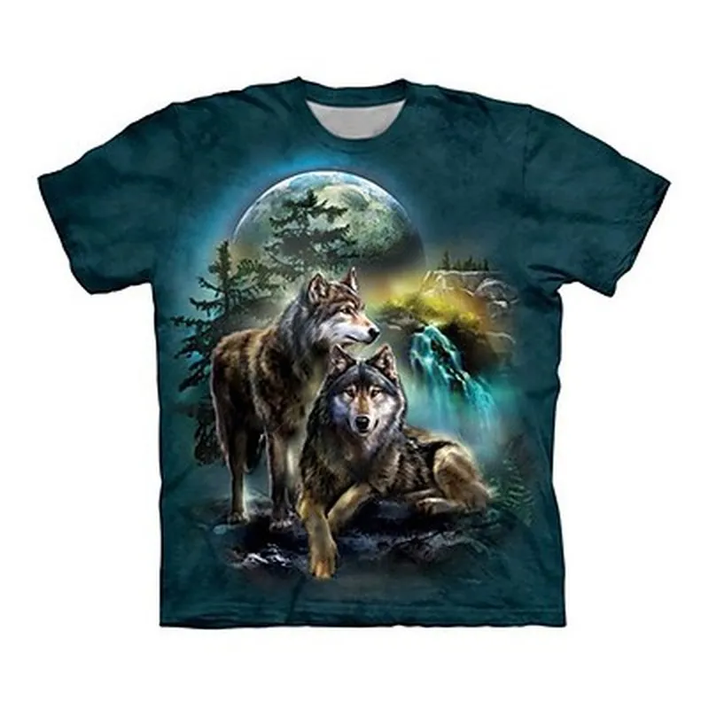 Camiseta masculina gráfico animal lobo tripulação pescoço vestuário 3d impressão ao ar livre casual manga curta impressão do vintage designer de moda