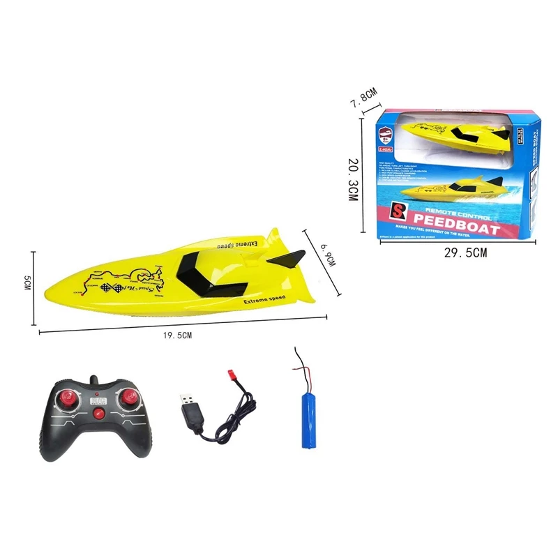 2.4G Mini Speedboat RC Boat High Speed Remote Control Boat Navigation Model For Children Toys