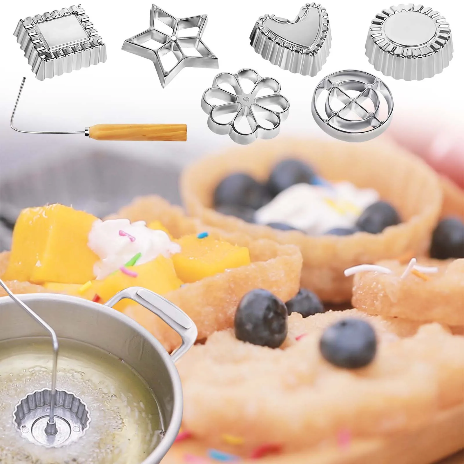 

Different Shapes Aluminum Home Frying Mold Durable Homemade Cookies Kitchen Tools Snack Baking Store Supplies