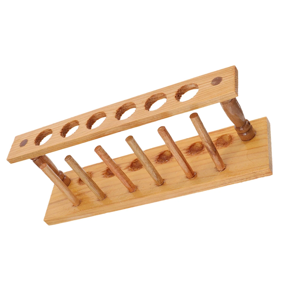 

Wooden Test Rack 6 Holes 22mm Diameter Storage Organizer Laboratory Shelf Laboratory Test Tube Shelf Stand