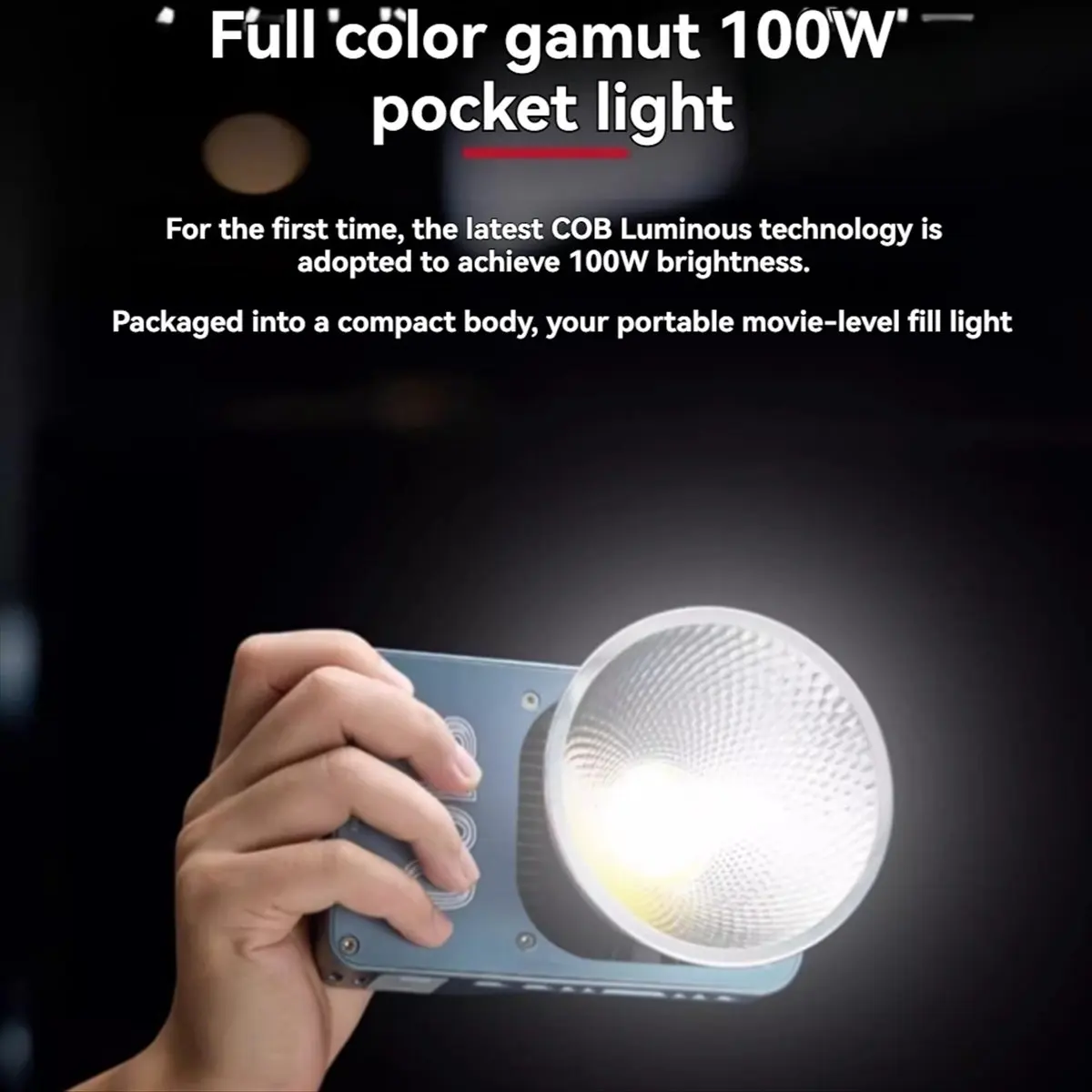 Top Dual Color Temperature COB Photography Light Soft Fill Lamp for DSLR Cameras, for Night Scenes & Filming EU PLUG Blue
