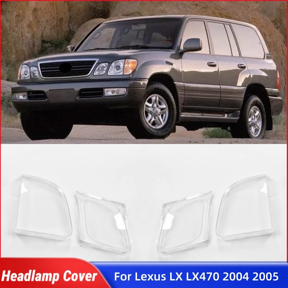 

For Lexus LX LX470 2004 2005 Accessories Car Front Lamp Cover Glass Cover Car Front Headlight Lens Cover Lights Shell