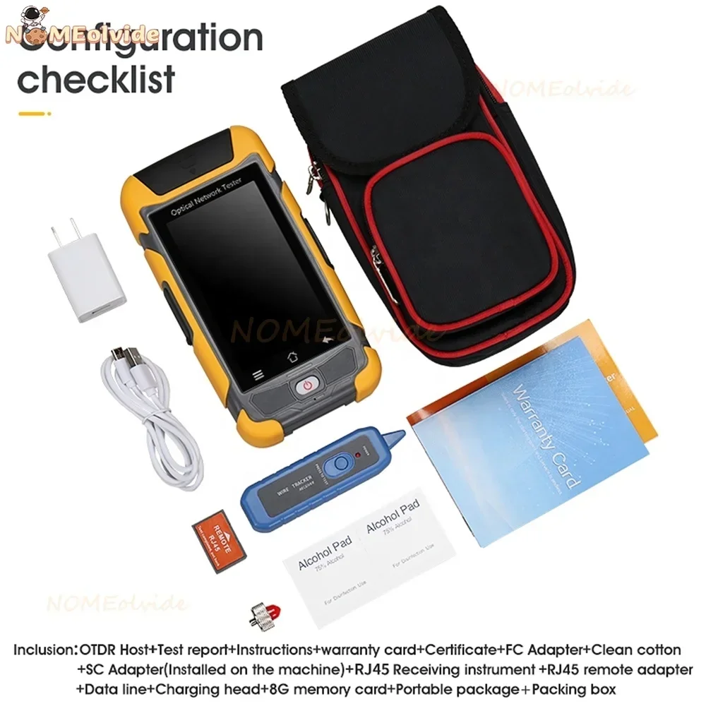 

2025 SM MM Pro OTDR 1310/1550nm 850/1300nm 1625/1650nm Optical Reflectometer 4.3' Touch OLS OPM VFL Event Map RJ45 Cable Tester
