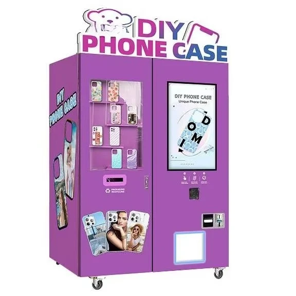 FOODLINE Phone Case Vending Machine Transparent Display Window Kiosk For Tourist Attraction Mobile Accessories Retail Equipment