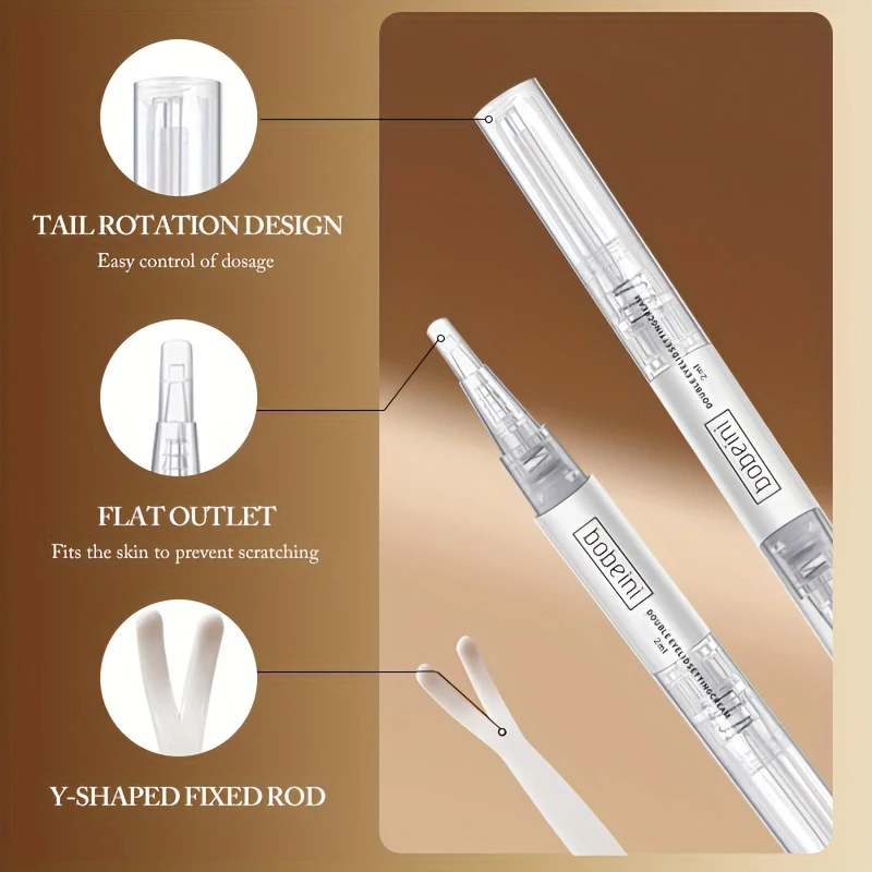 كريم إعداد الجفن المزدوج، كريم عين تجميل مقاوم للماء يدوم طويلاً، كريم غير مرئي سريع الجفاف للعيون الكبيرة بدون أثر