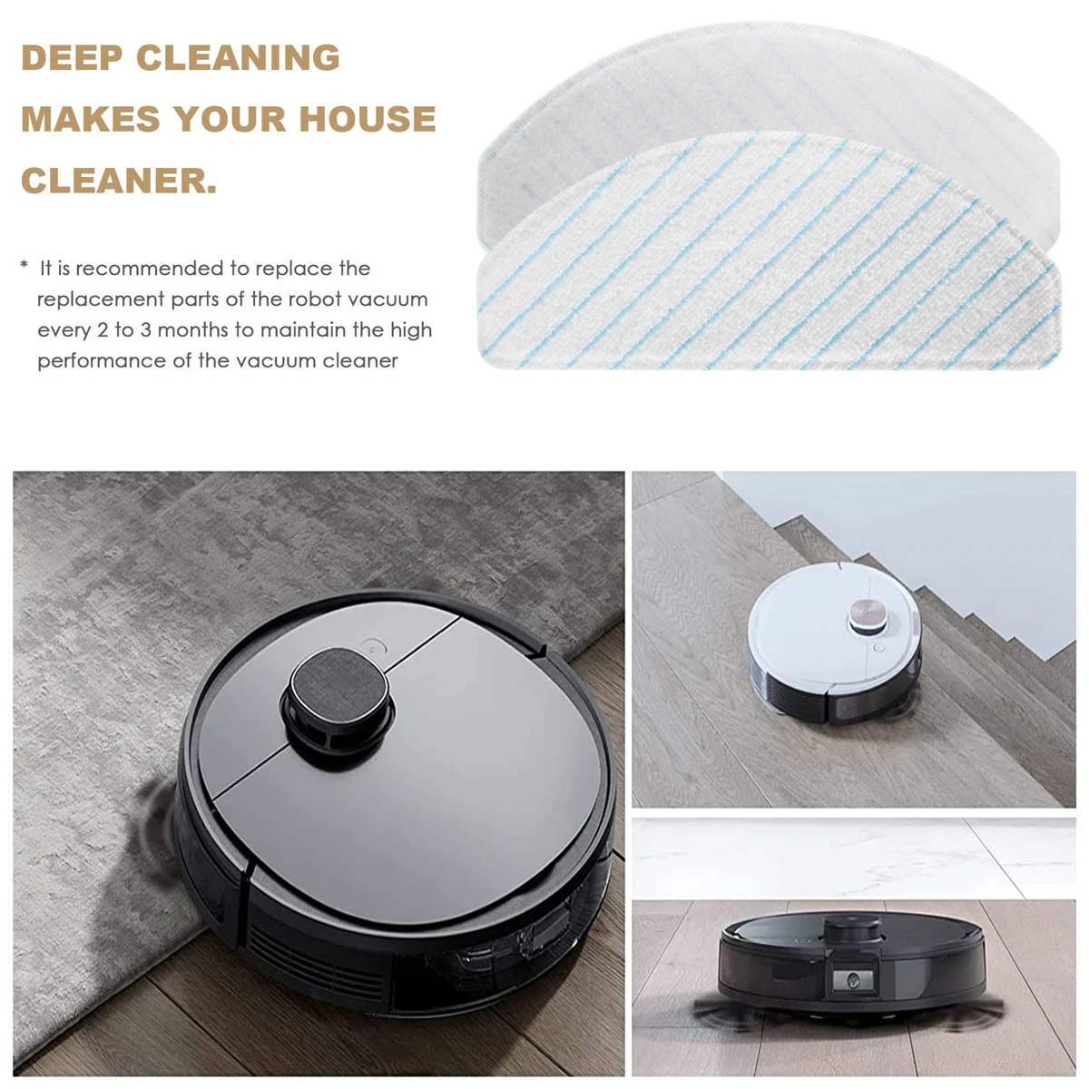 50 шт. одноразовые прочные тряпки для швабры Ecovacs Deebot OZMO T8 AIVI T8 Max T9 AIVI + детали для пылесоса