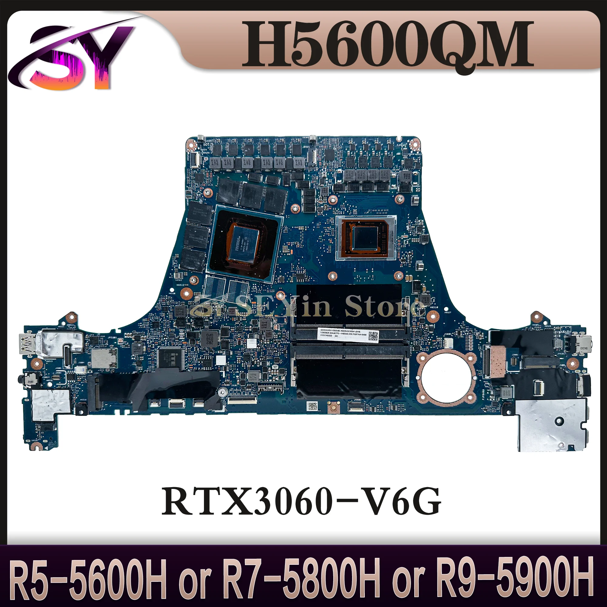 H5600Q Mainboard For ASUS H5600QM H5600QR HM5600QM HM5600QR JM5600QR JM5600QM Laptop Motherboard R5 R7 R9 RTX3060 RTX3070