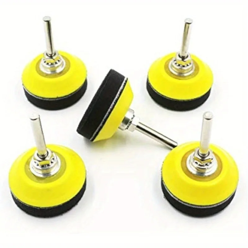 1pc/5pcs 2 Inch Hook and Loop Sanding Pad for Sanding Discs with 1/4 Inches Shank Drill Attachment and Soft Foam Layer Buffer