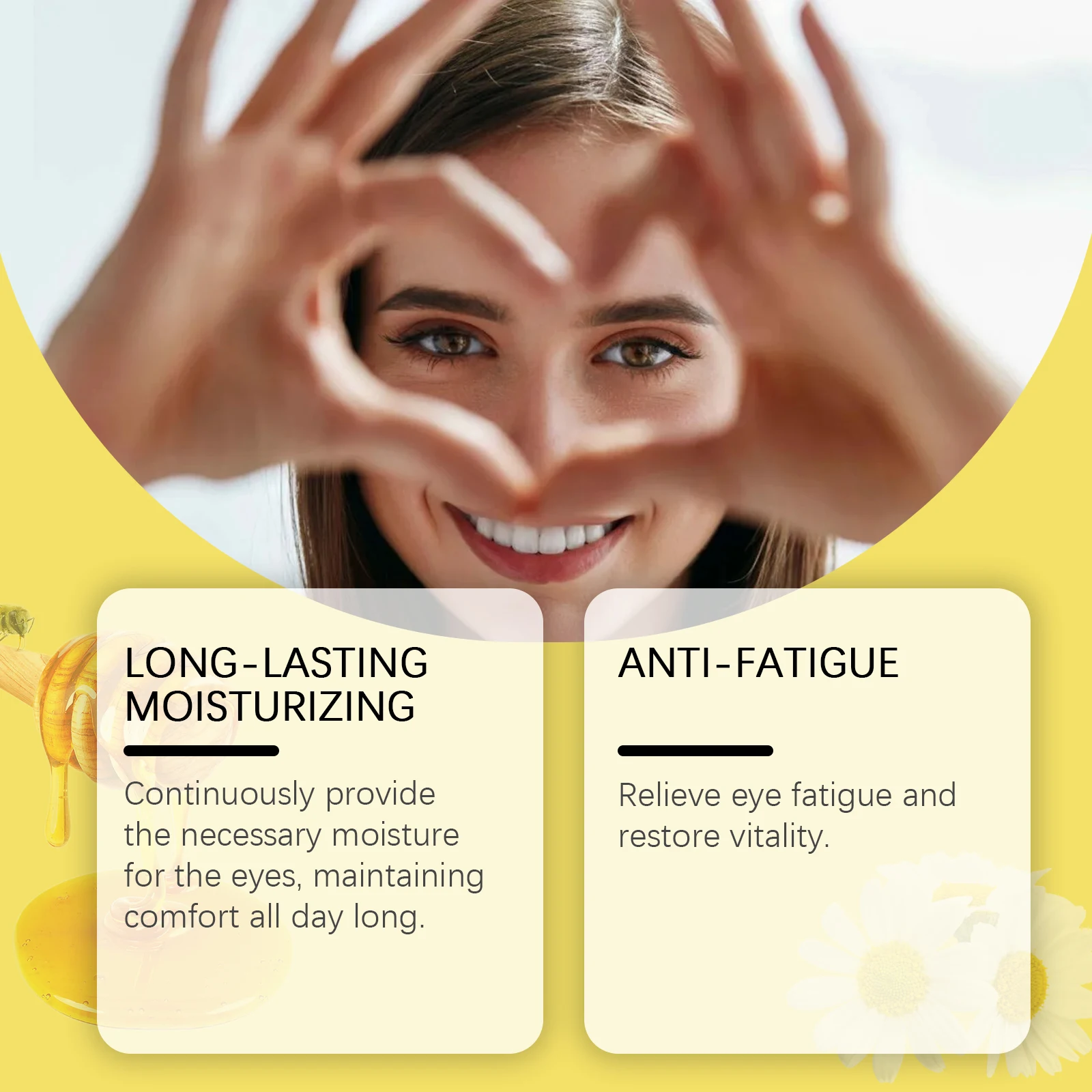 Ximonth Honey Extract Eye Drops Eye Moisturizing and Soothing Relieves Eye Strain Relaxing Eye Area Caring Eye Care Solution