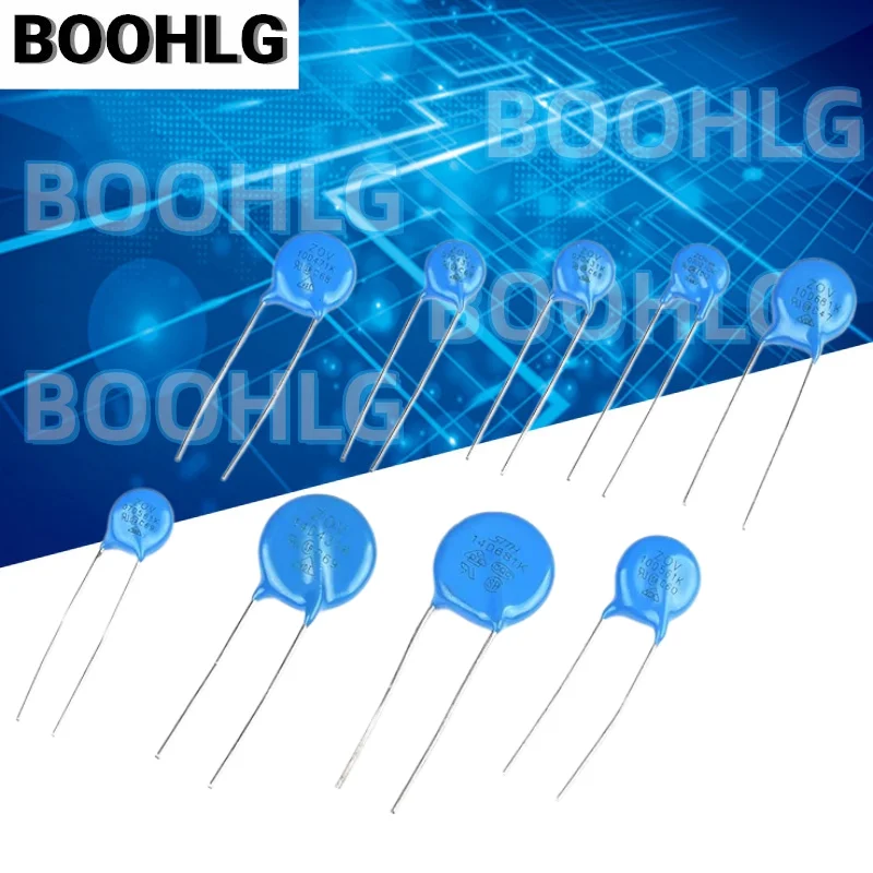 50PCS Varistor Resistor 7D101K 7D121K 7D151K 7D181K 7D201K 7D221K 7D241K 7D271K 7D301K 7D331K 7D361K 7D391K Piezoresistor