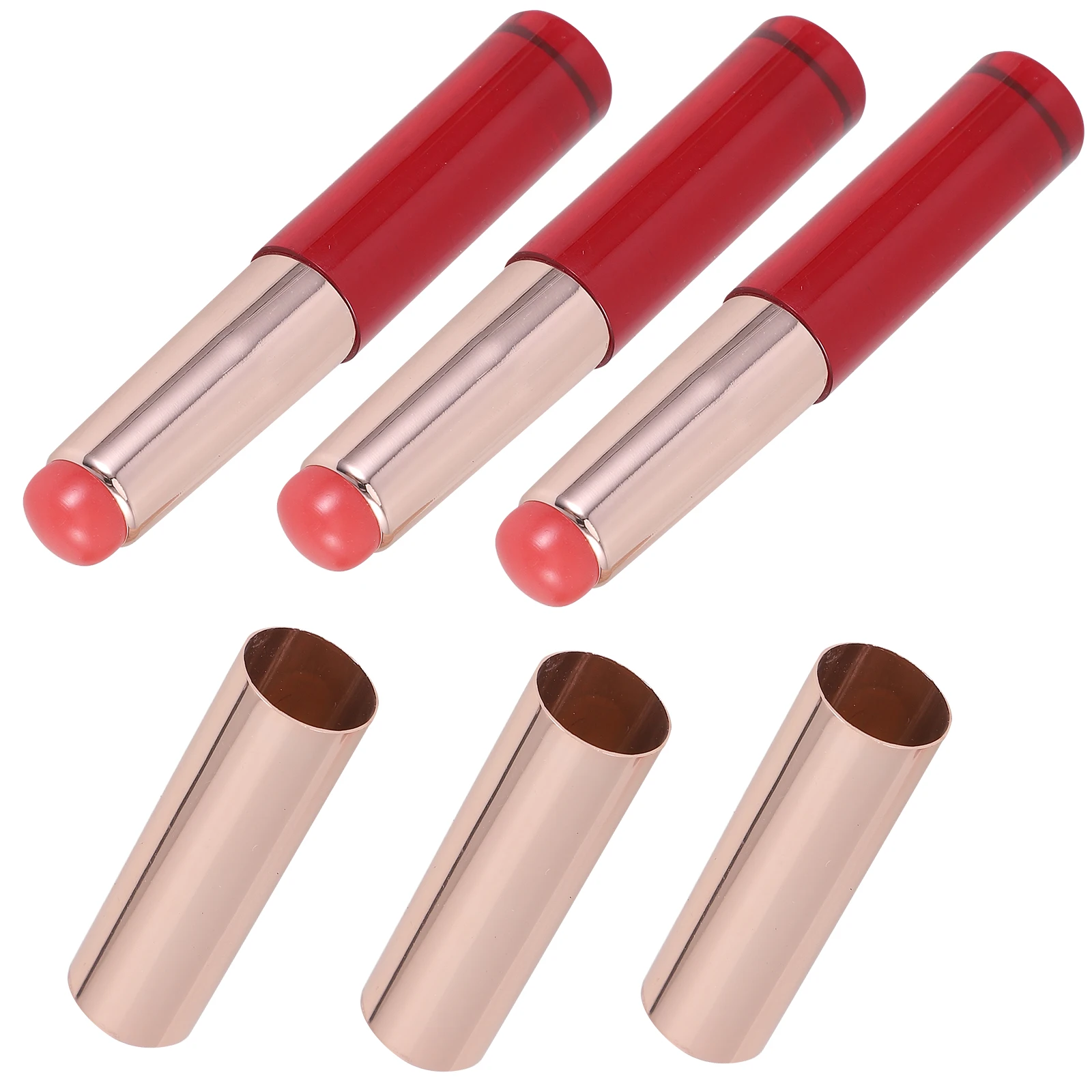 Pennello per labbra in silicone da 3 pezzi per bacchette applicatore per rossetto da donna Strumenti per trucco portatili Accessori cosmetici pratici