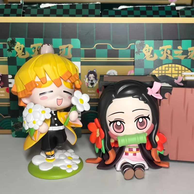 

Коллекционные фигурки Pop Mart Demon Slayer: Танджиро Камадо и Незуко — креативные персонализированные статуэтки, сюрприз-подарки
