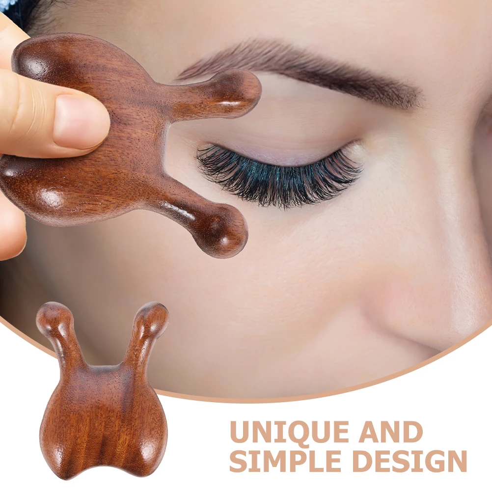 

2pcs Wooden Nose Massager Tool Facial Massage Comb Smooth Compact Acupoint Scraper Ergonomic Design for Travel