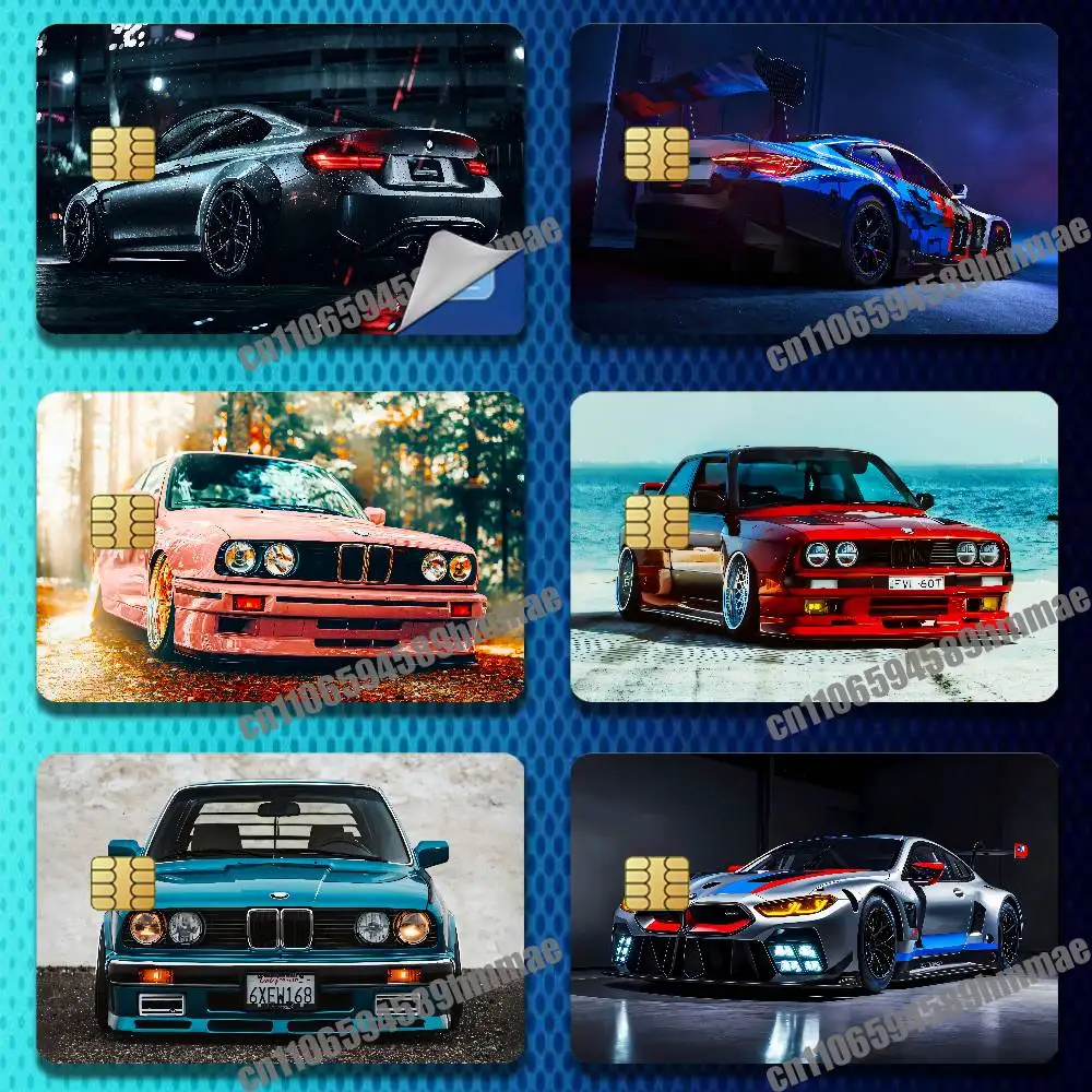 

For Sprot E-E30 Car B-BMWES Sticker Paper Skin Credit Bank Work Film Card Cover Self-adhesive Decoration