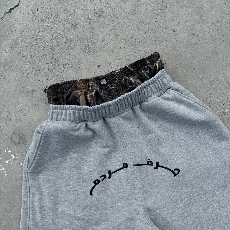 

Мужские спортивные штаны Y2K в стиле «фальш-двойка» с двойным поясом, свободного кроя, повседневные, весна-лето, новинка