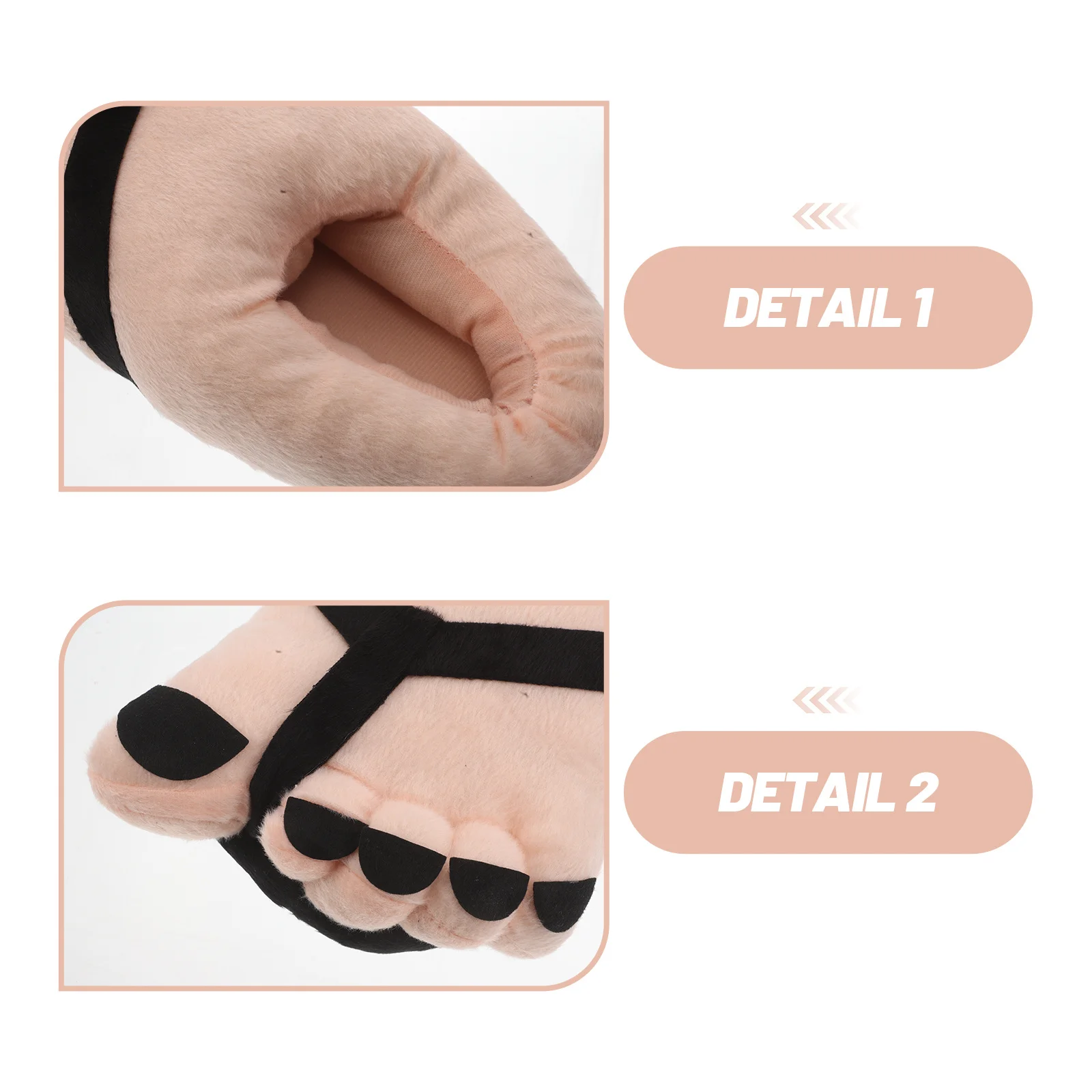 1 par de chinelos de pés gigantes, sapatos de brincadeira grandes para baile de máscaras, festa de halloween, fantasia cosplay, adultos, tamanho 34-40, novidade