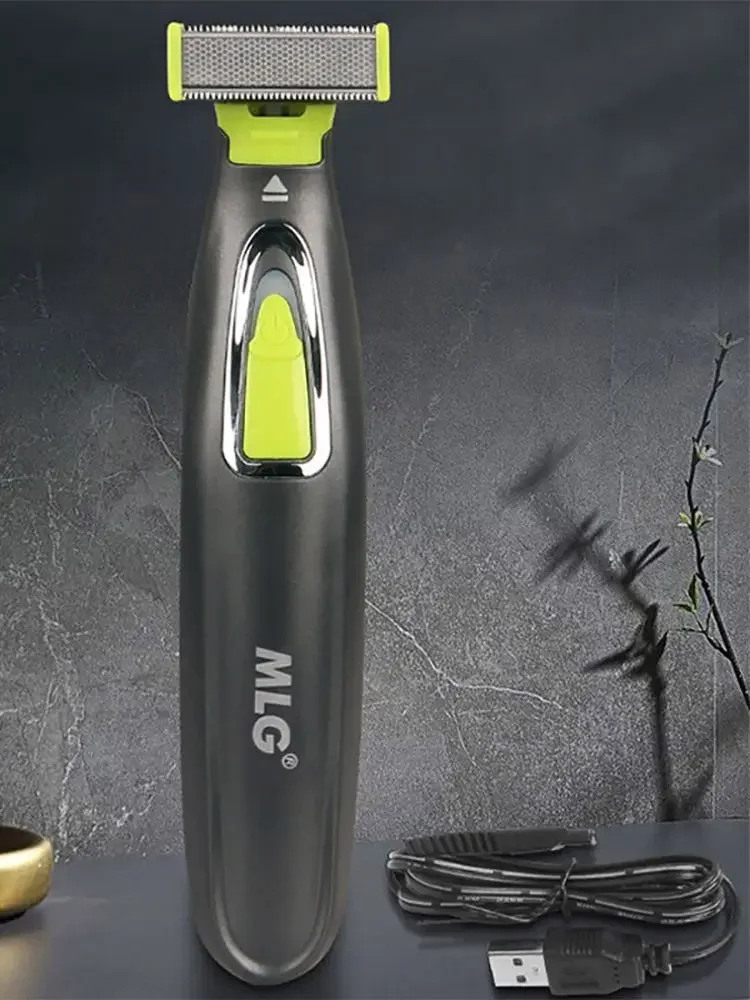 Mlg barbeador elétrico para homens e mulheres portátil aparador de corpo inteiro usb em forma de t