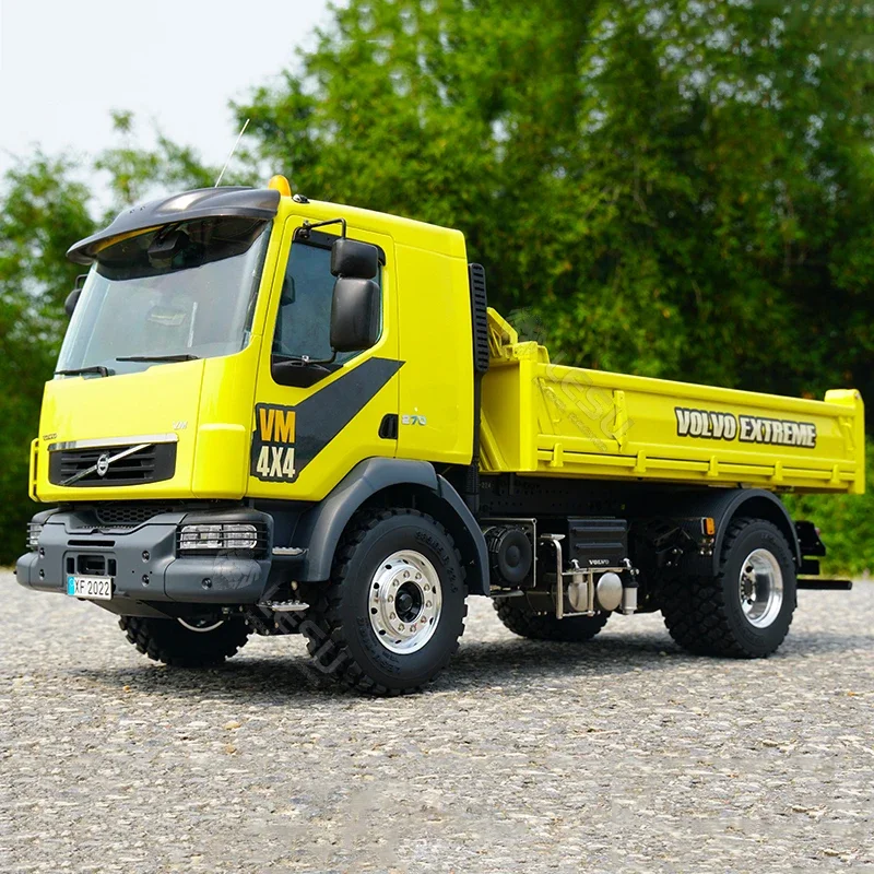 1/14 RC Dual Axle 4X4 High Torque Dump Truck Model Unpainted Finished Trailer Truck Model Rc Car Toy
