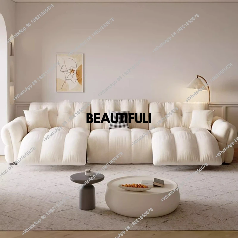 

Italian Armrest Beige Electric Sofa Design Luxury Sleeper Lounges Sofa Living Room 3 Seater Modern Divano Soggiorno Furniture