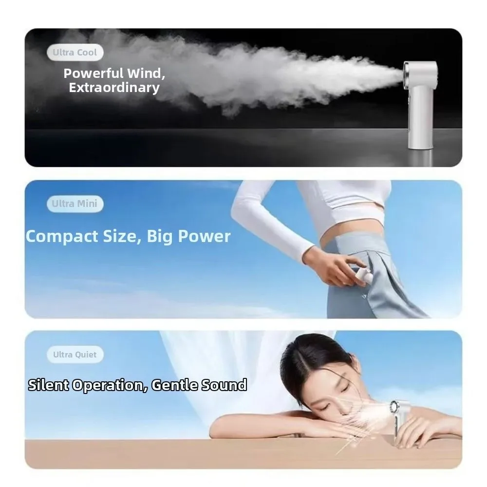 مروحة كهربائية، مروحة محمولة عالية السرعة، عملية هادئة، مروحة صغيرة تدوم طويلاً، مقاومة للماء، إعداد مكياج بمروحة الرياح القوية