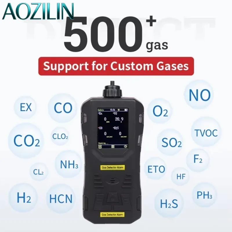 AOZILIN Portable 4-in-1 Gas Detector NH3 Ammonia Multi Gas Analyzer Industrial Safety Monitoring Instrument