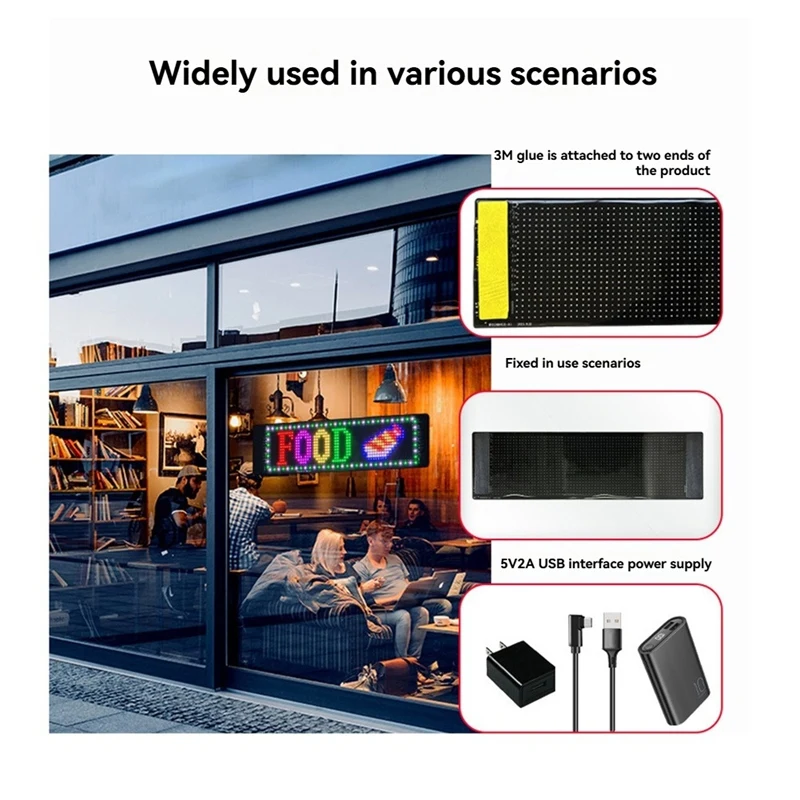 Programmable LED Car Sign Multilingual Display With Remote APP Scrolling Advertising Screen Pixel Matrix Panel