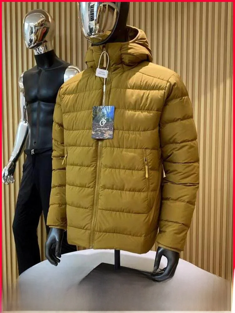 

Men's Casual Hooded down Jaet Warmth Loing Feather Filled Outdoor Windproof Commuting Autumn Winter Polyester Fiber