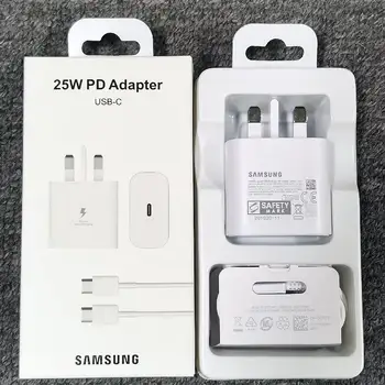 Samsung 25W super rychlá nabíječka UK plug PD super rychlý nabíjecí adaptér pro Galaxy A55 A35 A25 A15 A54 A73 A53 S20 S21 S22 S23 S24 10 nejlepší prodej originální nabíječka samsung - №5