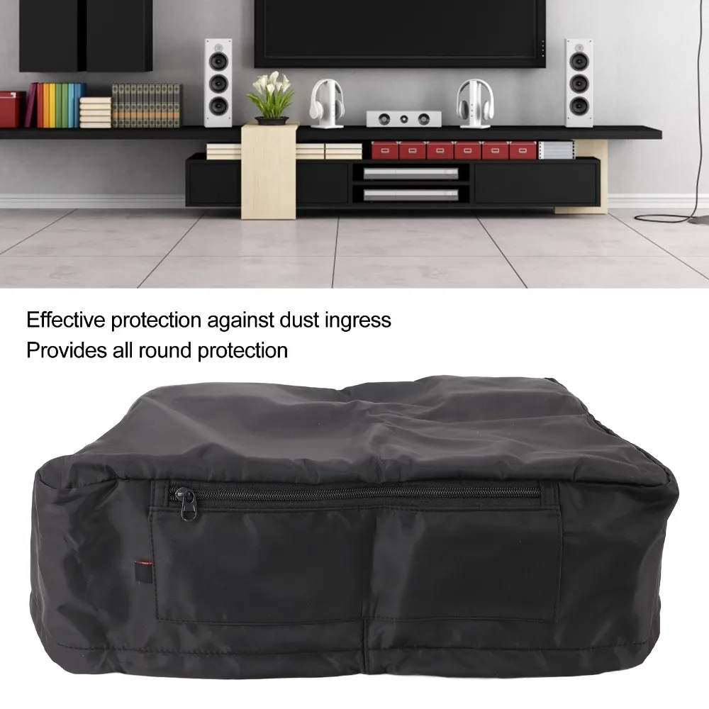 Nylon Fabric Amplifier Receiver Dust Cover Elastic Design Breathable Stereo Receiver Protection Cover Rainproof Black Color