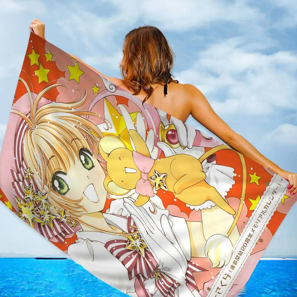 Cardcaptor Sakura Art Gift Crafts Home Decor Big Microfiber Beach Towels Sand Beach Towels Pool Towel for Travel Swim Pool Yoga