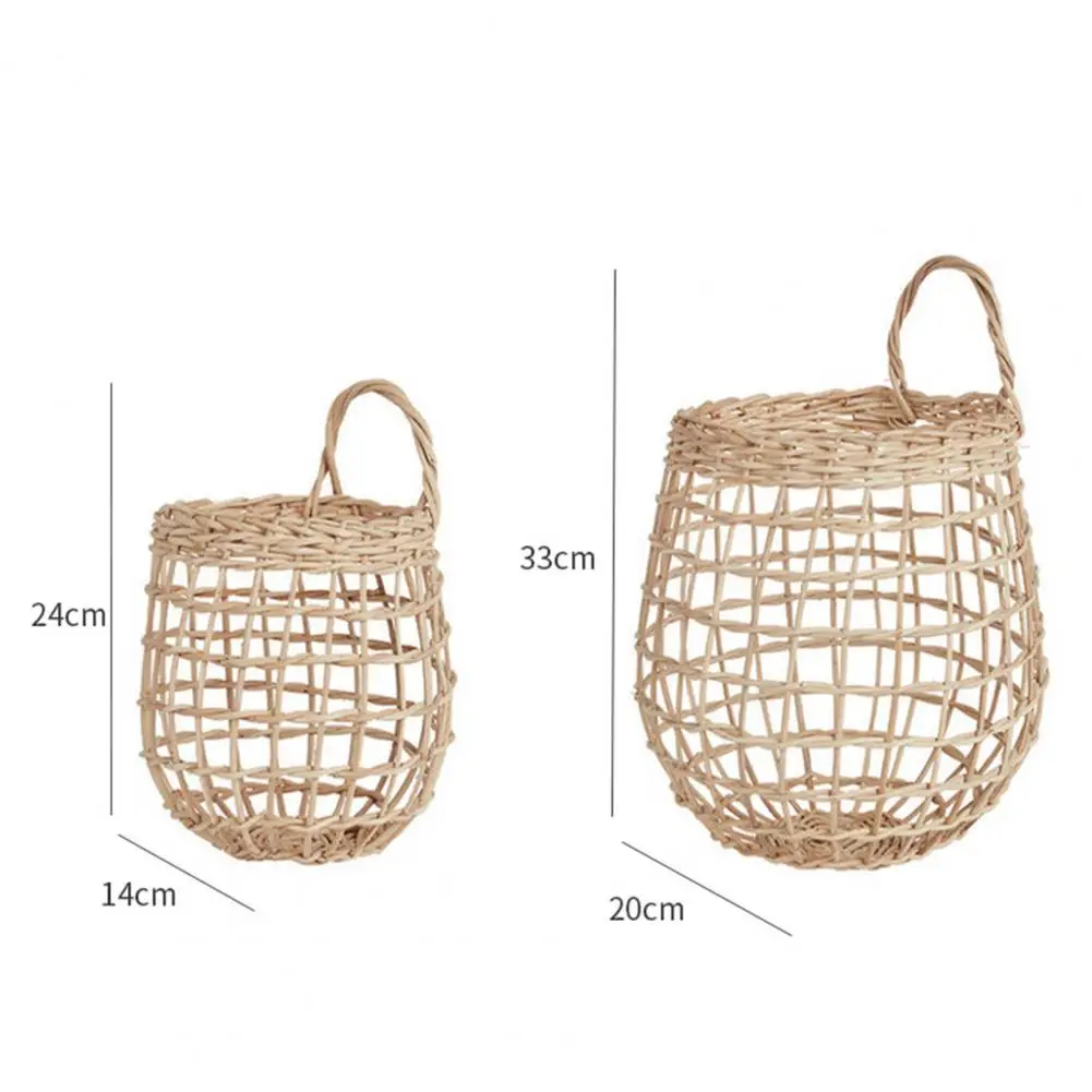 Storage Basket Hanging Basket Kitchen Supplies Large Capacity Convenient Hand Made with Handle Ginger Garlic Storage