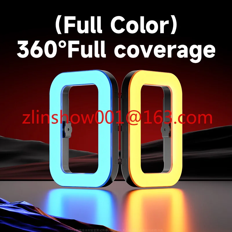 

Ручной RGB светодиодный кольцевой видеосвет для видеоблогов на открытом воздухе с стабилизирующим кронштейном и штативом для смартфонов и камеры.