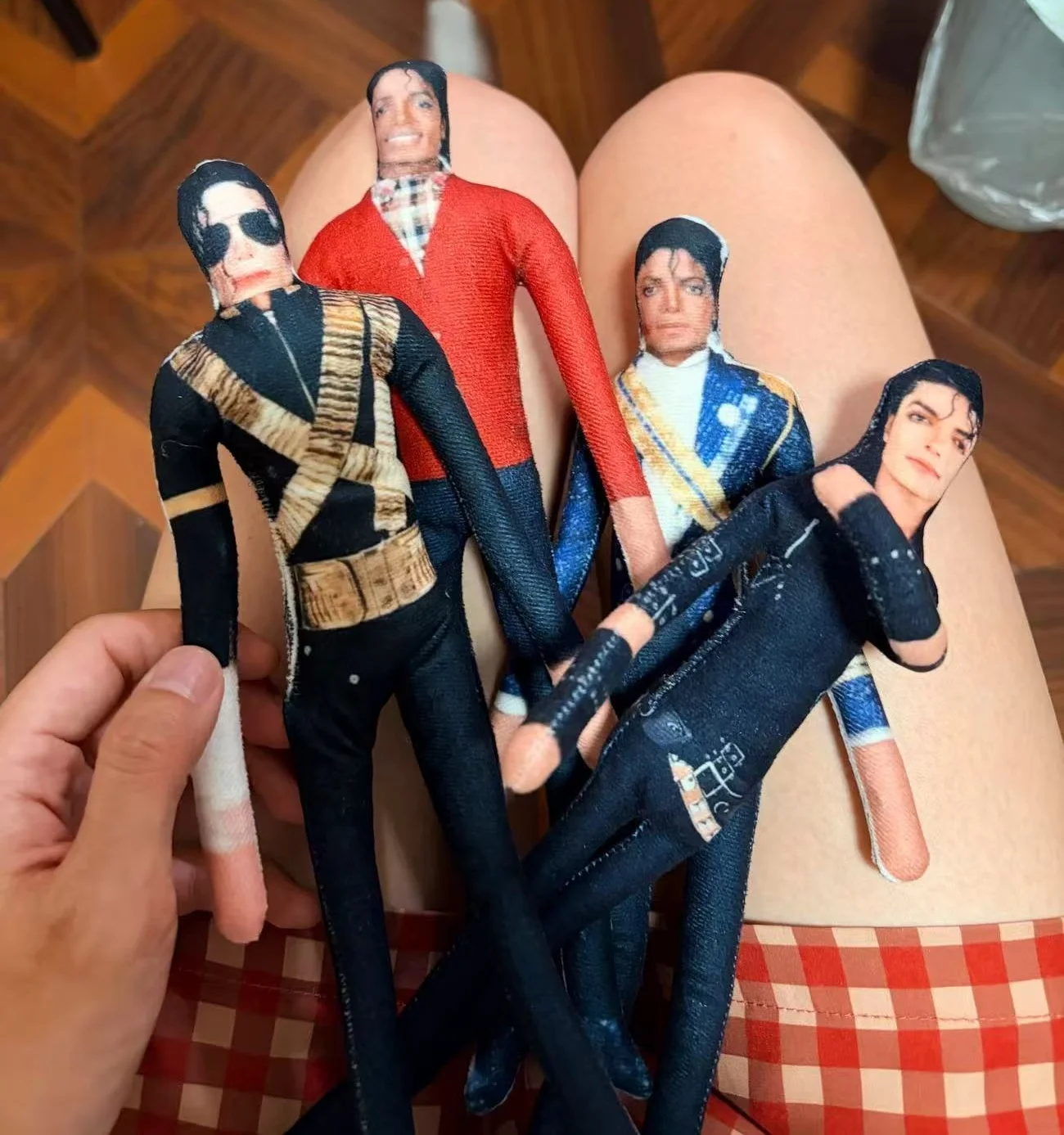 New Style Michael Jackson Cosplay Prop Doll Plush Stuffed Figure Dolls Room Decoration Abstract Joint Mobility Props Gift