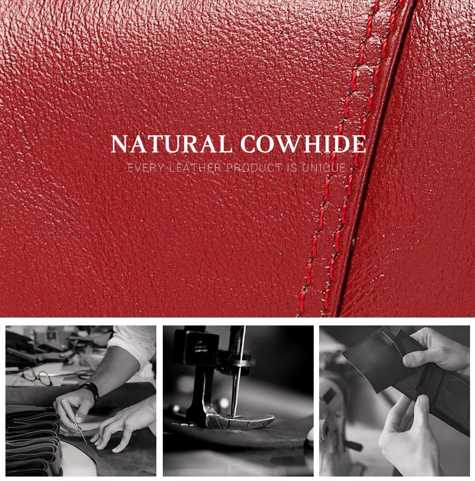 KAVIS 100% Echtes Leder Frauen Geldbörsen Lange Mit Handy Halter Weibliche Handliche Brieftasche Für Mädchen Dame Geld Tasche – Detail 6