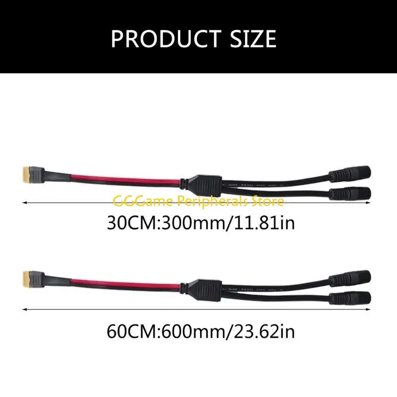 U55B XT60 إلى كابل أنثى مزدوج DC8mm 7.9x0.9mm لنقل الطاقة بكفاءة في تطبيقات الطاقة الشمسية