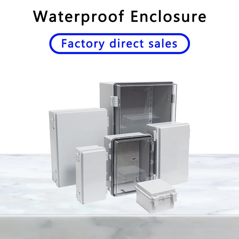 

IP66 Grey/Transparent Cover Distribution Box Outdoor Waterproof Protect Shell Plastic Electronic Junction Box ABS PC with Buckle